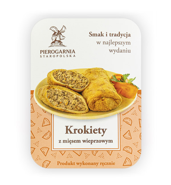 etykieta krokiety z mięsem wieprzowym