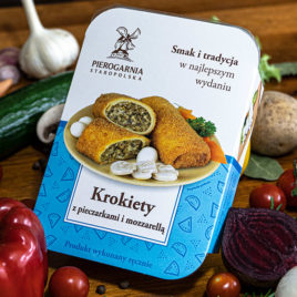 krokiety z pieczarkami i mozzarellą - prezentacja