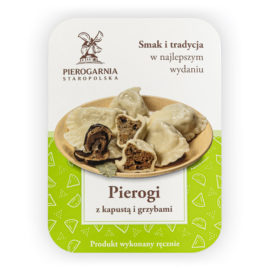 etykieta Pierogi z kapustą i grzybami