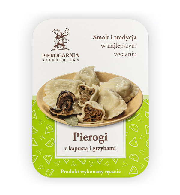etykieta Pierogi z kapustą i grzybami