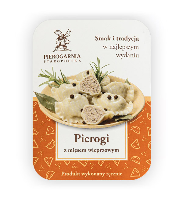 etykieta Pierogi z wieprzowiną