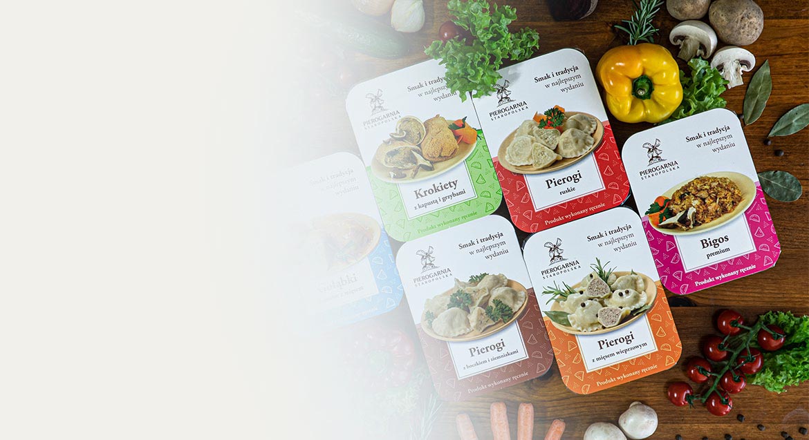 pierogi, etykiety, opakowania, składniki